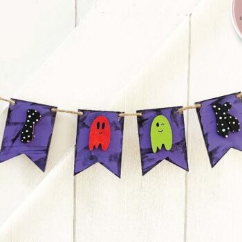 Intra απο ξύλο plywood  Χρώμα wenge 3mm-4mm πάχος - Halloween Garland Δίασταση 15x15 cm INTRAFABR-117535339 - Image 3