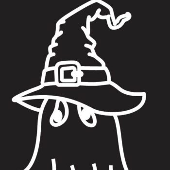 Intra απο ξύλο plywood Χρώμα wenge 3mm-4mm πάχος - Halloween Ghost, διάνυσμα κοπής με λέιζερ Δίασταση 15x15 cm INTRAFABR-71980486 - Image 3