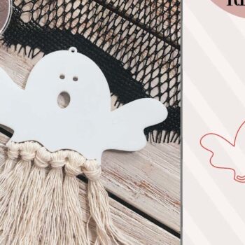 Intra απο ξύλο plywood  Χρώμα wenge 3mm-4mm πάχος - Halloween Ghost Macrame Δίασταση 15x15 cm INTRAFABR-71980523 - Image 4