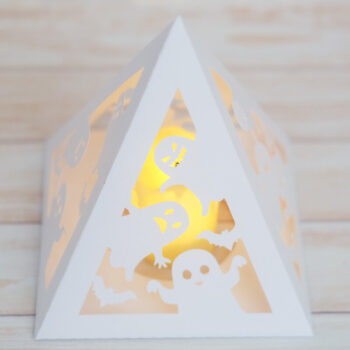 Intra απο ξύλο plywood  Χρώμα wenge 3mm-4mm πάχος - Halloween Ghosts Lantern Δίασταση 15x15 cm INTRAFABR-71980752 - Image 2