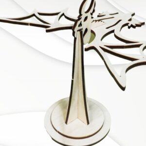 Intra απο ξύλο plywood  Χρώμα wenge 3mm-4mm πάχος - Δωροκάρτα αποκριών, με λέιζερ. Δίασταση 297x210 cm INTRAFABR-66289204