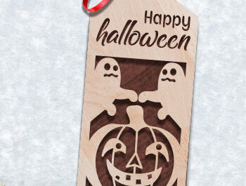 Intra απο ξύλο plywood  Χρώμα wenge 3mm-4mm πάχος - Ετικέτα δώρου για το Halloween Δίασταση 15x15 cm INTRAFABR-117108837 - Image 1