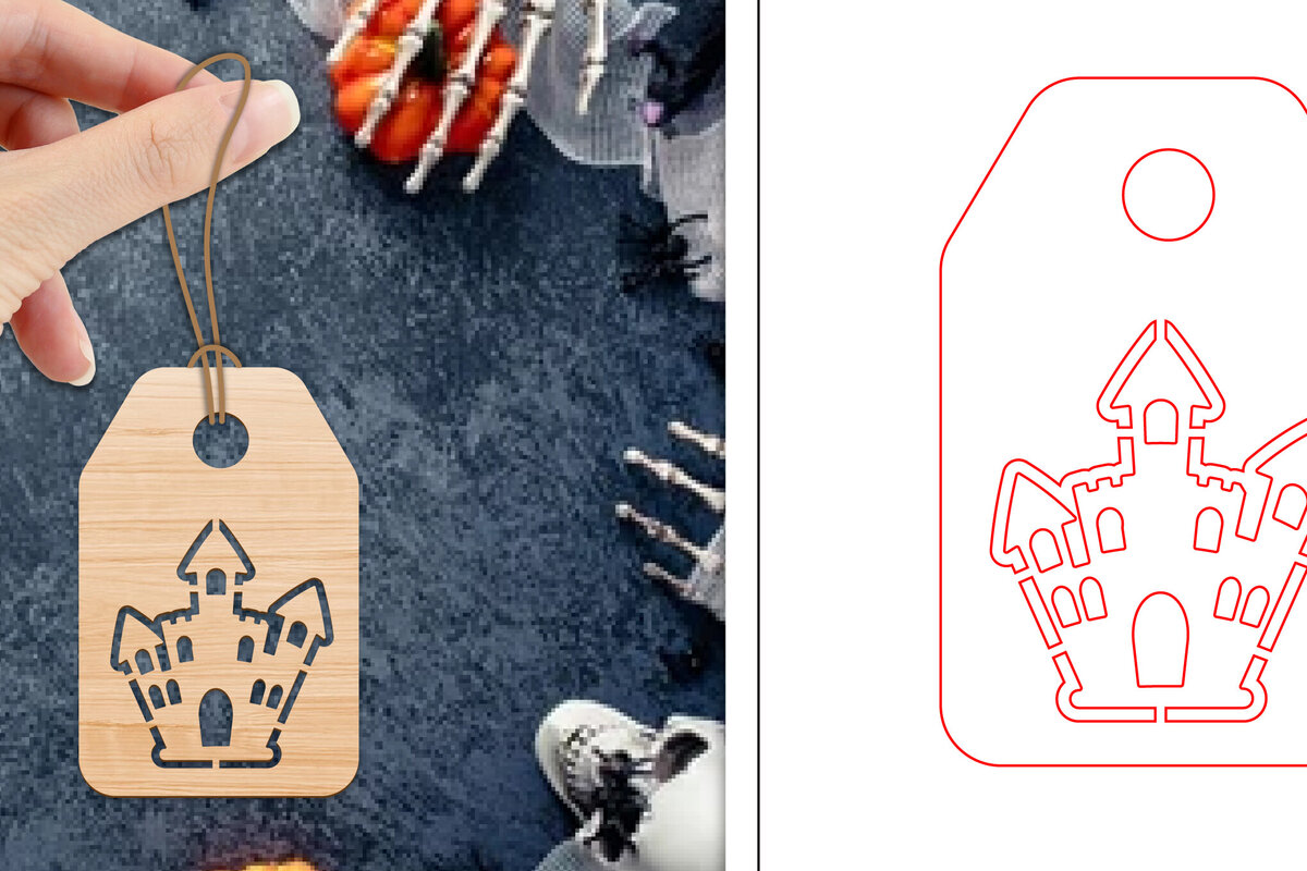 Intra απο ξύλο plywood  Χρώμα wenge 3mm-4mm πάχος - Ετικέτες δώρου αποκριών | Ετικέτες Δίασταση 15x15 cm INTRAFABR-104777003