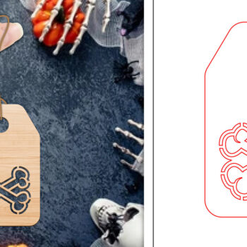 Intra απο ξύλο plywood  Χρώμα wenge 3mm-4mm πάχος - Ετικέτες δώρου αποκριών | Ετικέτες Δίασταση 15x15 cm INTRAFABR-112131234 - Image 1