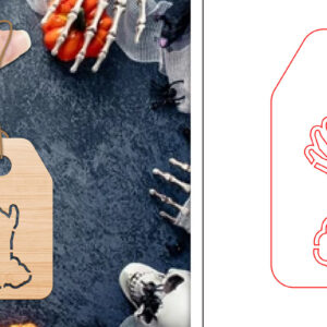 Intra απο ξύλο plywood  Χρώμα wenge 3mm-4mm πάχος - Ετικέτες δώρου αποκριών | Ετικέτες Δίασταση 15x15 cm INTRAFABR-112074899