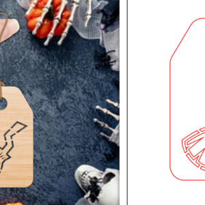 Intra απο ξύλο plywood  Χρώμα wenge 3mm-4mm πάχος - Ετικέτες δώρου αποκριών | Ετικέτες Δίασταση 15x15 cm INTRAFABR-121898550