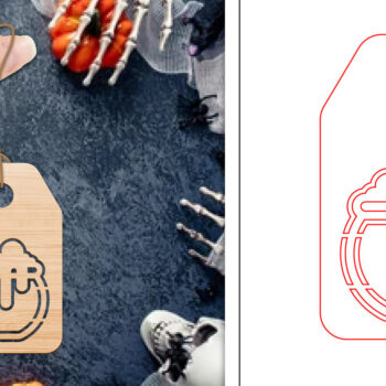 Intra απο ξύλο plywood  Χρώμα wenge 3mm-4mm πάχος - Ετικέτες δώρου αποκριών | Ετικέτες Δίασταση 15x15 cm INTRAFABR-14178077 - Image 1