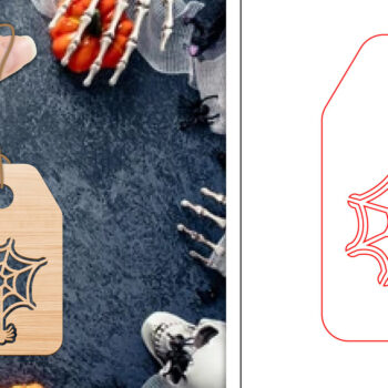 Intra απο ξύλο plywood  Χρώμα wenge 3mm-4mm πάχος - Ετικέτες δώρου αποκριών | Ετικέτες Δίασταση 15x15 cm INTRAFABR-104459340 - Image 1