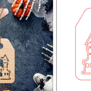 Intra απο ξύλο plywood  Χρώμα wenge 3mm-4mm πάχος - Ετικέτες δώρου αποκριών | Ετικέτες Δίασταση 15x15 cm INTRAFABR-6459104