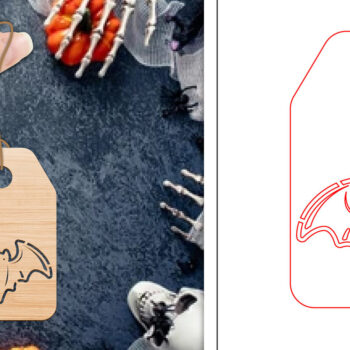 Intra απο ξύλο plywood  Χρώμα wenge 3mm-4mm πάχος - Ετικέτες δώρου αποκριών | Ετικέτες Δίασταση 15x15 cm INTRAFABR-32208822 - Image 1