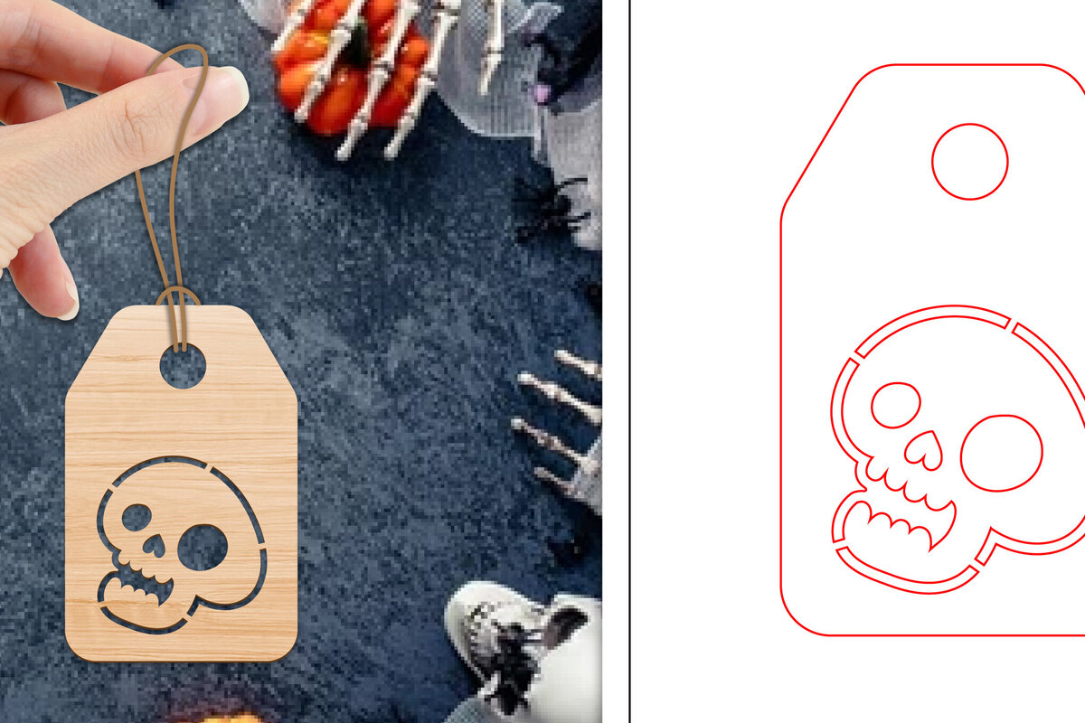 Intra απο ξύλο plywood  Χρώμα wenge 3mm-4mm πάχος - Ετικέτες δώρου αποκριών | Ετικέτες Δίασταση 15x15 cm INTRAFABR-65470465