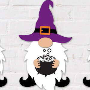 Intra απο ξύλο plywood  Χρώμα wenge 3mm-4mm πάχος - Halloween Gnome 3d Δίασταση 15x15 cm INTRAFABR-117463493