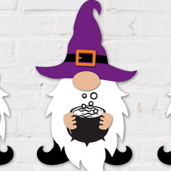 Intra απο ξύλο plywood  Χρώμα wenge 3mm-4mm πάχος - Halloween Gnome 3d Δίασταση 15x15 cm INTRAFABR-117463493 - Image 1