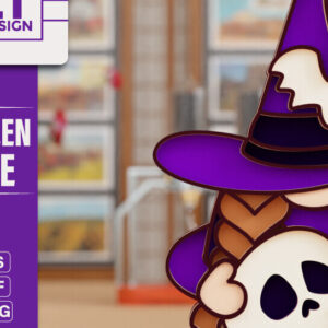 Intra απο ξύλο plywood  Χρώμα wenge 3mm-4mm πάχος - Halloween Gnome 3D Πολυεπίπεδη κοπή Δίασταση 20x25 cm INTRAFABR-123841325