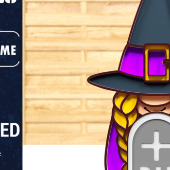 Intra απο ξύλο plywood  Χρώμα wenge 3mm-4mm πάχος - Halloween Gnome 3D Papercut Δίασταση 1500x1500 cm INTRAFABR-98202385 - Image 1