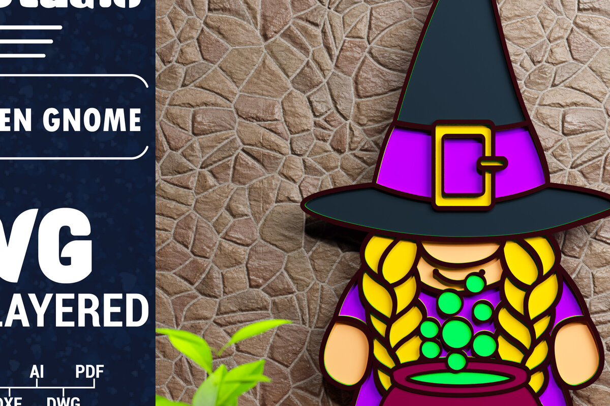 Intra απο ξύλο plywood  Χρώμα wenge 3mm-4mm πάχος - Halloween Gnome 3D Papercut Δίασταση 1500x1500 cm INTRAFABR-98202412