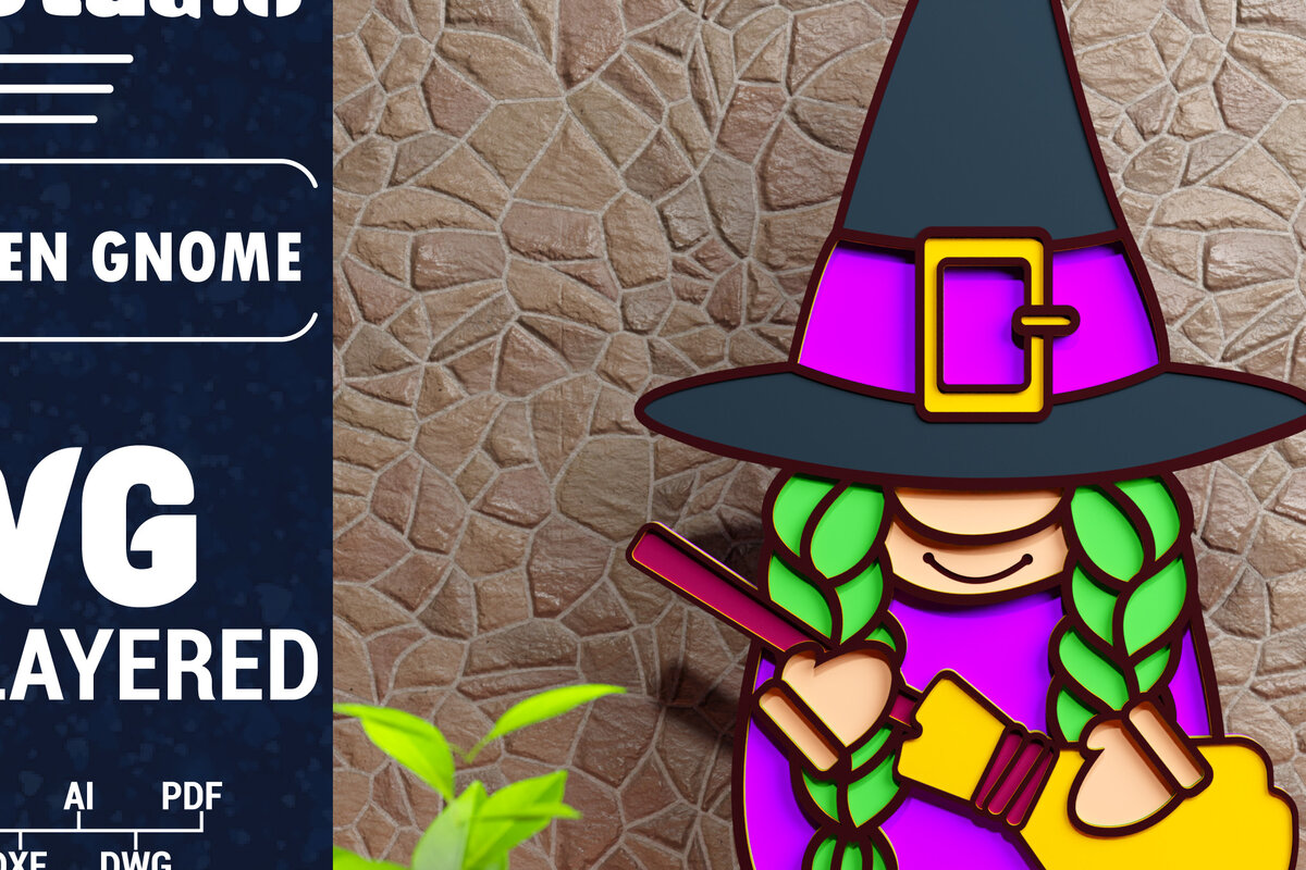 Intra απο ξύλο plywood  Χρώμα wenge 3mm-4mm πάχος - Halloween Gnome 3D Papercut Δίασταση 1500x1500 cm INTRAFABR-98202448