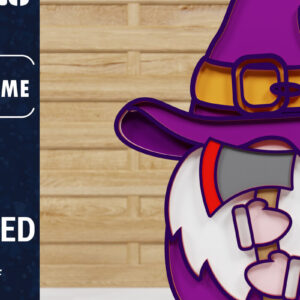 Intra απο ξύλο plywood  Χρώμα wenge 3mm-4mm πάχος - Halloween Gnome 3D Papercut Δίασταση 1500x1500 cm INTRAFABR-70871819