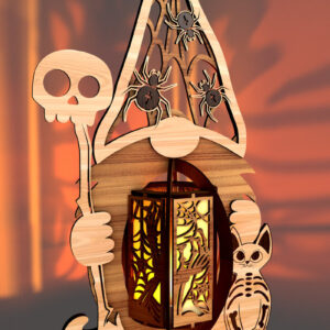 Intra απο ξύλο plywood  Χρώμα wenge 3mm-4mm πάχος - Διακόσμηση Κηροπήγιας Halloween Gnome Δίασταση 2x4 cm INTRAFABR-116740658