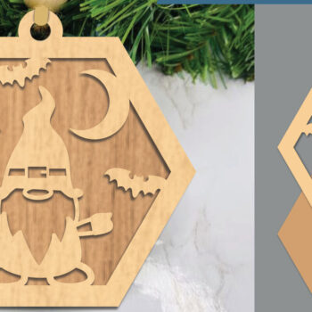 Intra απο ξύλο plywood Χρώμα wenge 3mm-4mm πάχος - Στολίδι Halloween Gnome Δίασταση 6x6 cm INTRAFABR-108101146 - Image 1