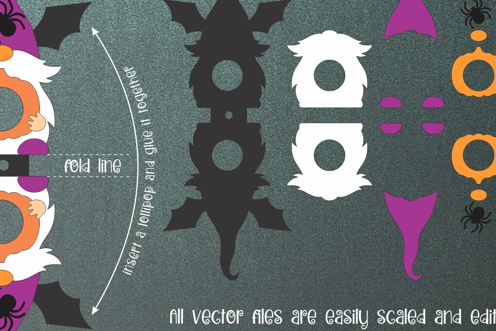 Intra απο ξύλο plywood  Χρώμα wenge 3mm-4mm πάχος - Χάλοουιν Gnome Lollipop Holder Δίασταση 30x20 cm INTRAFABR-69664812