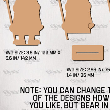 Intra απο ξύλο plywood  Χρώμα wenge 3mm-4mm πάχος - Δέσμη κοπής με λέιζερ Halloween Gnomes Δίασταση 15x15 cm INTRAFABR-119926615 - Image 2