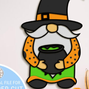 Intra απο ξύλο plywood  Χρώμα wenge 3mm-4mm πάχος - Κουτί σκιάς Halloween Gnomes, χαρτί κοπής Δίασταση 8x8 cm INTRAFABR-119998869