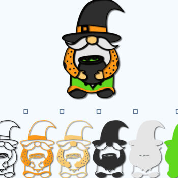 Intra απο ξύλο plywood  Χρώμα wenge 3mm-4mm πάχος - Κουτί σκιάς Halloween Gnomes, χαρτί κοπής Δίασταση 8x8 cm INTRAFABR-119998869 - Image 7