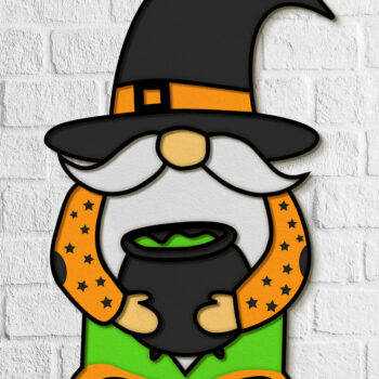 Intra απο ξύλο plywood  Χρώμα wenge 3mm-4mm πάχος - Κουτί σκιάς Halloween Gnomes, χαρτί κοπής Δίασταση 8x8 cm INTRAFABR-119998869 - Image 8