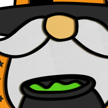 Intra απο ξύλο plywood  Χρώμα wenge 3mm-4mm πάχος - Κουτί σκιάς Halloween Gnomes, χαρτί κοπής Δίασταση 8x8 cm INTRAFABR-119998869 - Image 9