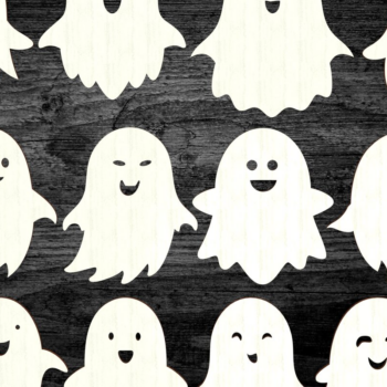 Intra απο ξύλο plywood Χρώμα wenge 3mm-4mm πάχος - Halloween Gosts PDF AI Δίασταση 15x15 cm INTRAFABR-120160098 - Image 1