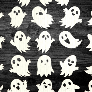 Intra απο ξύλο plywood  Χρώμα wenge 3mm-4mm πάχος - Halloween Gosts PDF AI Δίασταση 15x15 cm INTRAFABR-116204770