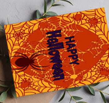 Intra απο ξύλο plywood  Χρώμα wenge 3mm-4mm πάχος - Ευχετήρια κάρτα αποκοπής αποκριών Δίασταση 15x15 cm INTRAFABR-116205018 - Image 3