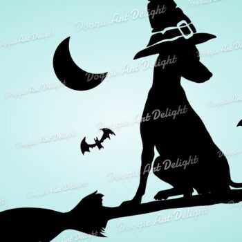 Intra απο ξύλο plywood Χρώμα wenge 3mm-4mm πάχος - Halloween Greyhound Puppy Clipart Δίασταση 15x15 cm INTRAFABR-116205070 - Image 1