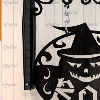 Intra απο ξύλο plywood  Χρώμα wenge 3mm-4mm πάχος - Κρεμαστό ντεκόρ Halloween Κόψιμο με λέιζερ Δίασταση 15x15 cm INTRAFABR-92620762 - Image 1