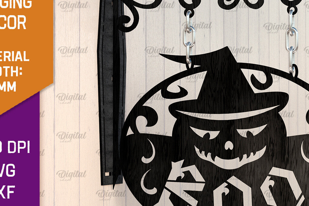 Intra απο ξύλο plywood  Χρώμα wenge 3mm-4mm πάχος - Κρεμαστό ντεκόρ Halloween Κόψιμο με λέιζερ Δίασταση 15x15 cm INTRAFABR-92620762