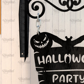 Intra απο ξύλο plywood  Χρώμα wenge 3mm-4mm πάχος - Κρεμαστό ντεκόρ Halloween Κόψιμο με λέιζερ Δίασταση 15x15 cm INTRAFABR-92621057 - Image 1