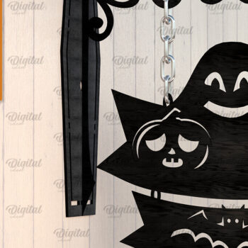 Intra απο ξύλο plywood  Χρώμα wenge 3mm-4mm πάχος - Κρεμαστό ντεκόρ Halloween Κόψιμο με λέιζερ Δίασταση 15x15 cm INTRAFABR-114666469 - Image 1