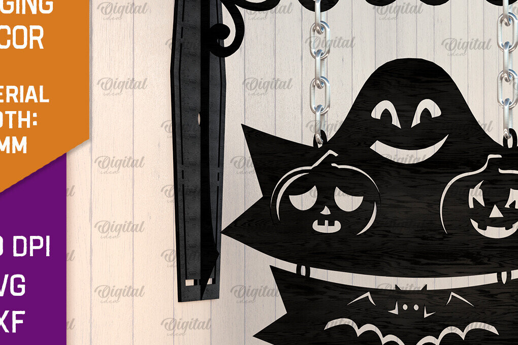 Intra απο ξύλο plywood  Χρώμα wenge 3mm-4mm πάχος - Κρεμαστό ντεκόρ Halloween Κόψιμο με λέιζερ Δίασταση 15x15 cm INTRAFABR-114666469