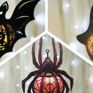 Intra απο ξύλο plywood  Χρώμα wenge 3mm-4mm πάχος - Κρεμαστά φανάρια αποκριών Δίασταση 15x15 cm INTRAFABR-31078056