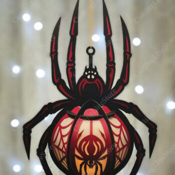 Intra απο ξύλο plywood  Χρώμα wenge 3mm-4mm πάχος - Κρεμαστά φανάρια αποκριών Δίασταση 15x15 cm INTRAFABR-31078056 - Image 4