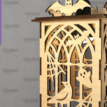 Intra απο ξύλο plywood  Χρώμα wenge 3mm-4mm πάχος - Δέσμη λέιζερ με κρεμαστά φανάρια αποκριών Δίασταση 15x15 cm INTRAFABR-100609946 - Image 11