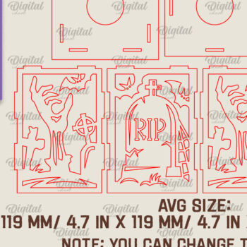 Intra απο ξύλο plywood  Χρώμα wenge 3mm-4mm πάχος - Δέσμη λέιζερ με κρεμαστά φανάρια αποκριών Δίασταση 15x15 cm INTRAFABR-100609946 - Image 13