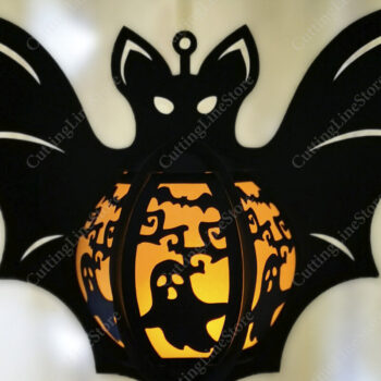 Intra απο ξύλο plywood  Χρώμα wenge 3mm-4mm πάχος - Κρεμαστά φανάρια αποκριών Δίασταση 15x15 cm INTRAFABR-100609745 - Image 4