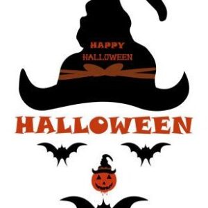 Intra απο ξύλο plywood  Χρώμα wenge 3mm-4mm πάχος - Αποκριάτικο καπέλο γράμματα, διανυσματικό σχέδιο Δίασταση 15x15 cm INTRAFABR-100609852