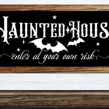 Intra απο ξύλο plywood  Χρώμα wenge 3mm-4mm πάχος - Halloween - Haunted House Δίασταση 15x15 cm INTRAFABR-100609916 - Image 1