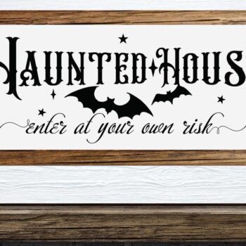 Intra απο ξύλο plywood  Χρώμα wenge 3mm-4mm πάχος - Halloween - Haunted House Δίασταση 15x15 cm INTRAFABR-100609916 - Image 2