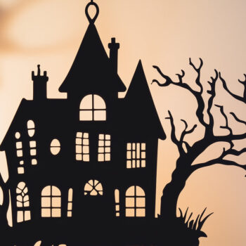 Intra απο ξύλο plywood 3mm-4mm πάχος - Πακέτο  Decor Haunted House Halloween Δίασταση 15x15 cm INTRAFABR-103060179 - Image 2