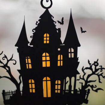 Intra απο ξύλο plywood 3mm-4mm πάχος - Πακέτο  Decor Haunted House Halloween Δίασταση 15x15 cm INTRAFABR-103060179 - Image 3