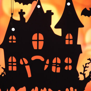 Intra απο ξύλο plywood 3mm-4mm πάχος - Πακέτο  Decor Haunted House Halloween Δίασταση 15x15 cm INTRAFABR-103060179 - Image 4